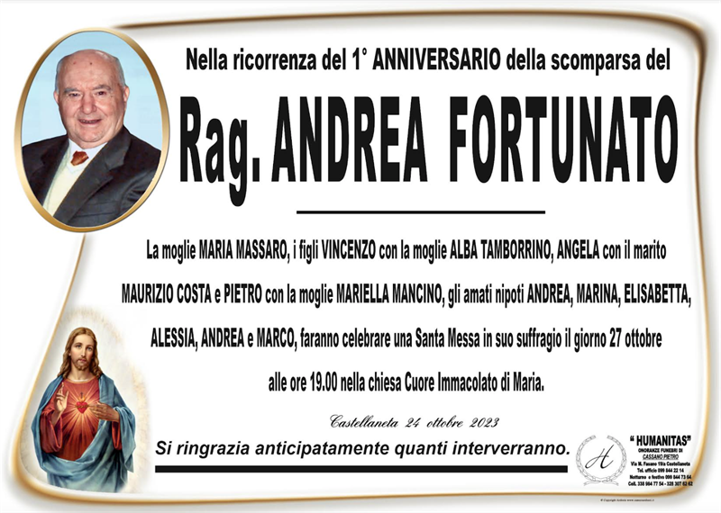 Anniversario di Andrea Fortunato