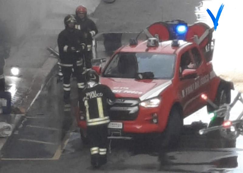 Fiamme in un’abitazione