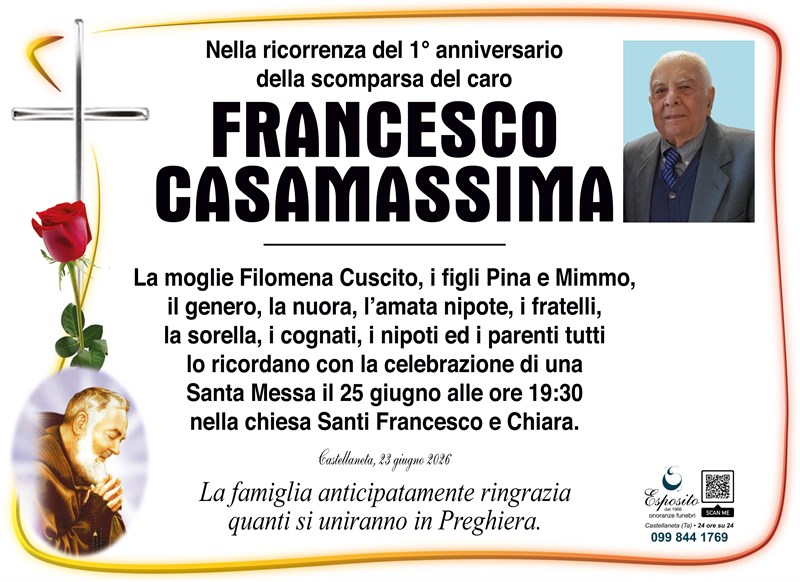 Anniversario di Francesco Casamassima