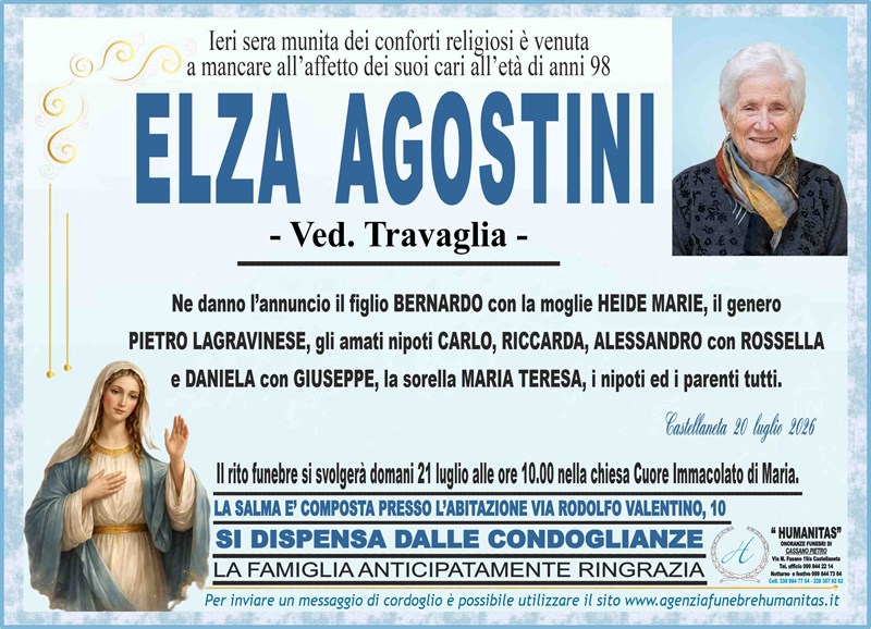 Trigesimo di Elza Agostini
