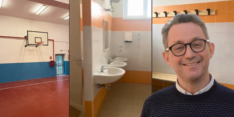 Lavori conclusi nella palestra della Manzoni