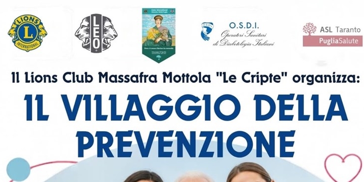 In arrivo a Massafra il "Villaggio della Prevenzione" con il Lions Club