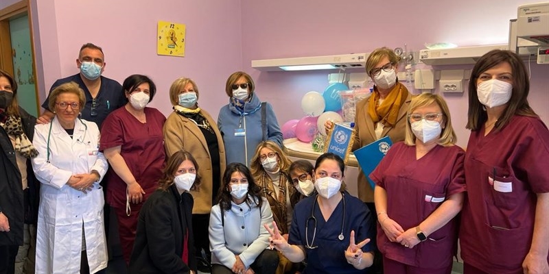 Foto di gruppo in ospedale