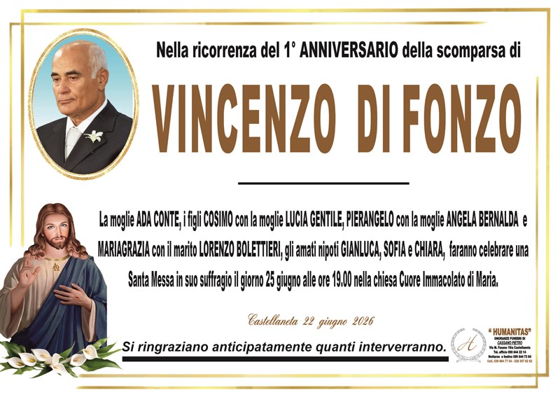 Anniversario di Vincenzo Di Fonzo