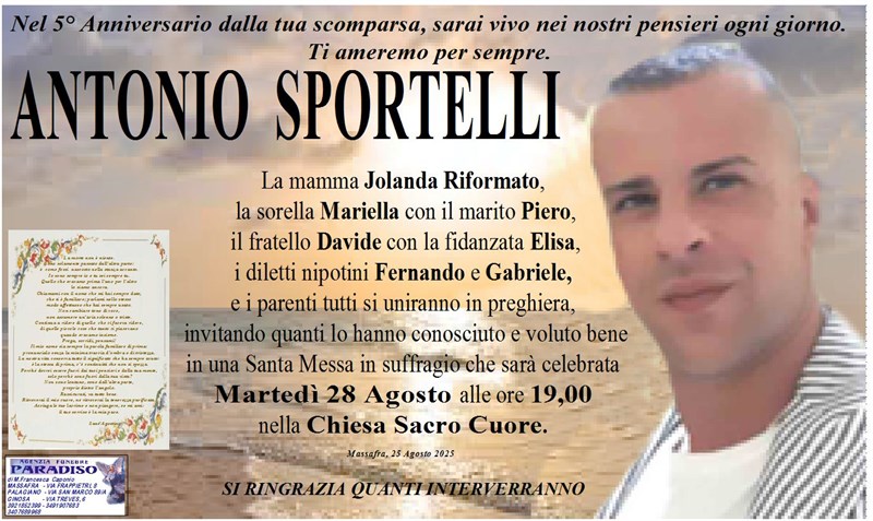 Anniversario di Antonio Sportelli