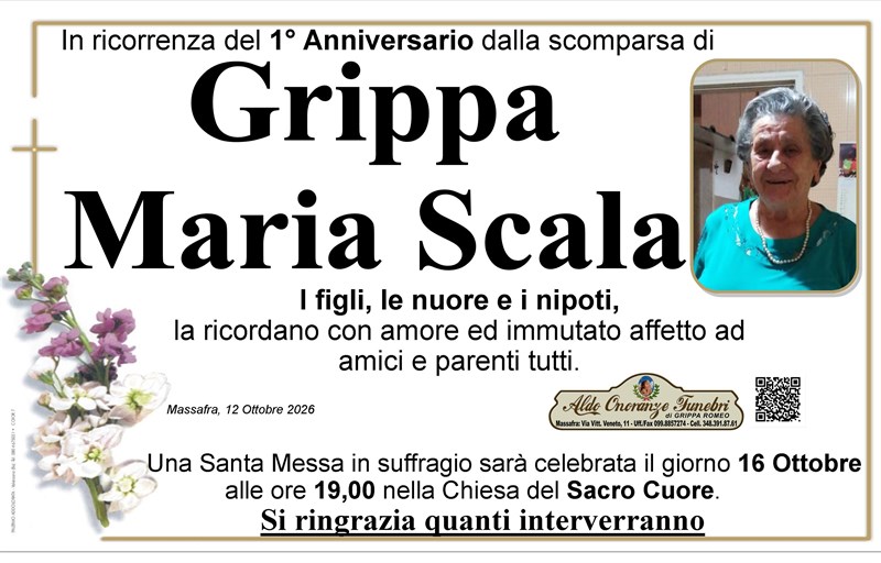 Anniversario di Maria Scala Grippa
