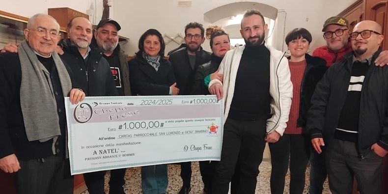 "O' Chepa Fresc" dona 1.000 euro alla Caritas parrocchiale