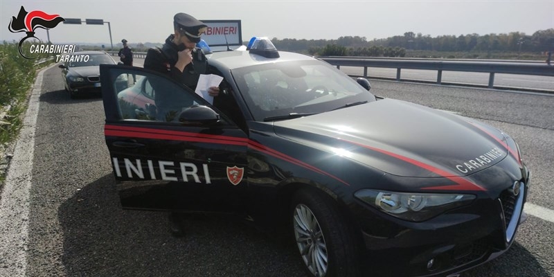 Incidente, droga e patenti ritirate: weekend intenso tra Massafra e Palagiano