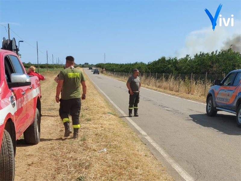 Fiamme in agro di Palagianello