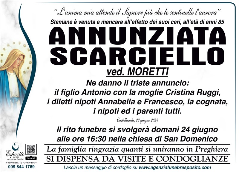 Trigesimo di Annunziata Scarciello