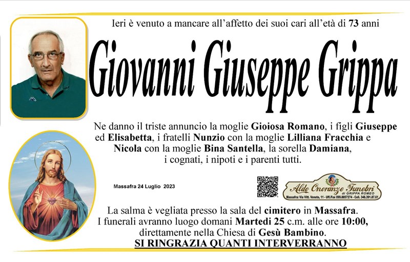 Anniversario di Giovanni Giuseppe Grippa