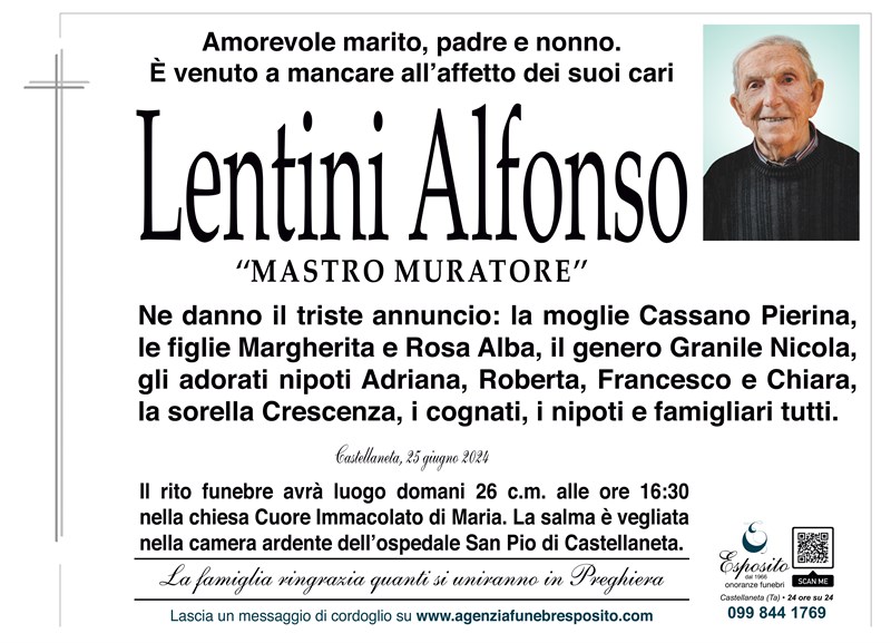 Trigesimo di Alfonso Lentini