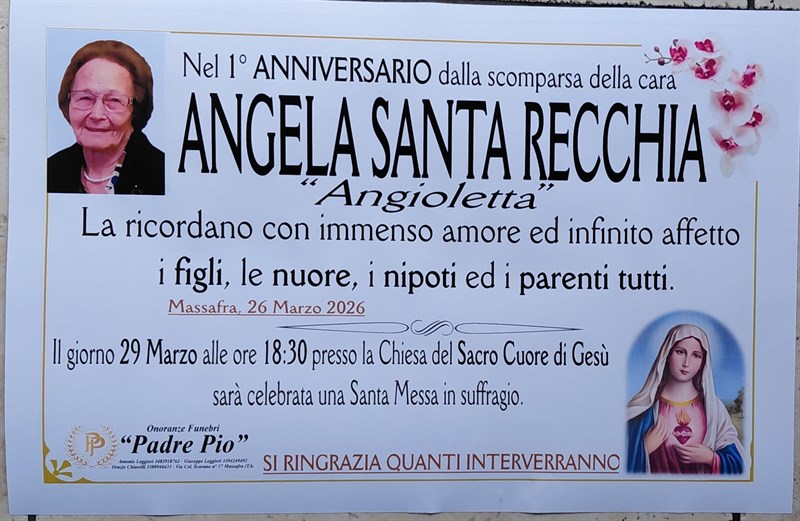 Anniversario di Angela Santa Recchia