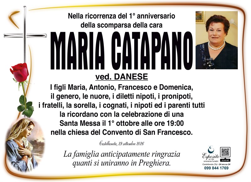 Anniversario di Maria Catapano