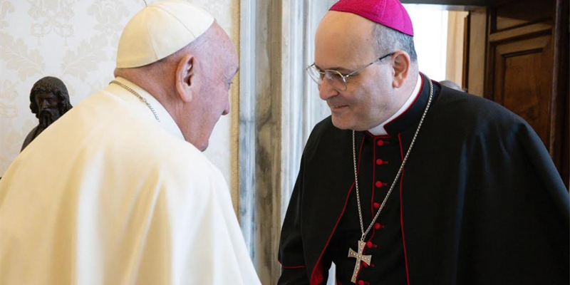 Udienza privata in Vaticano: il vescovo Iannuzzi da Papa Francesco