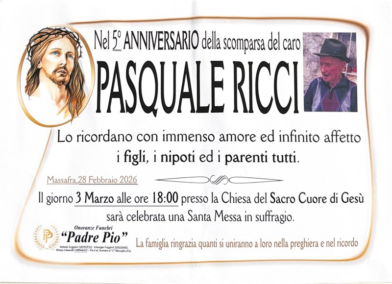 Anniversario di Pasquale Ricci