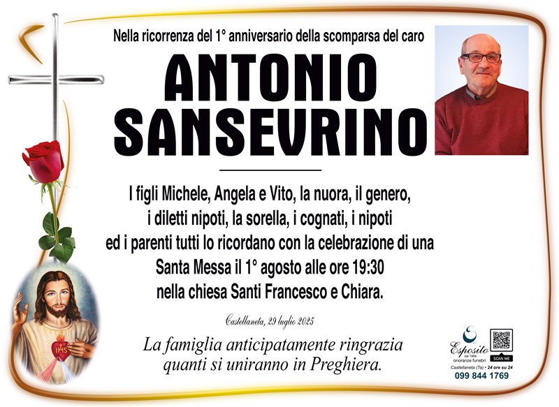 Anniversario di Antonio Sansevrino