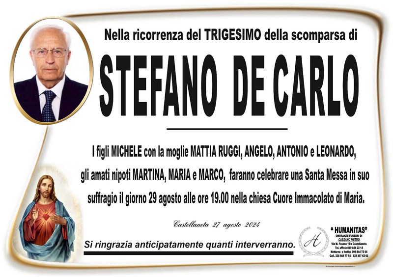 Trigesimo di Stefano De Carlo