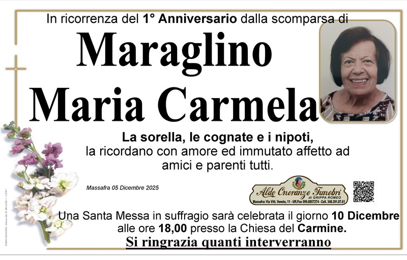 Anniversario di Maria Carmela Maraglino