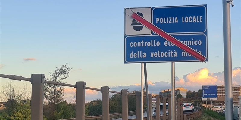 Statale 100, a Mottola rimosso il tutor dopo 22 mila sanzioni