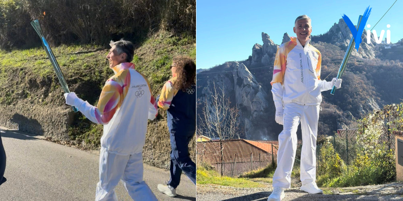 Un massafrese tedoforo a Castelmezzano