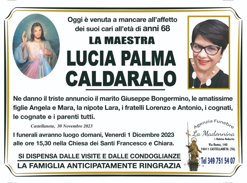 Anniversario di Lucia Palma Caldaralo