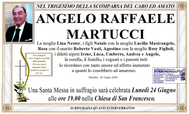 Trigesimo di Angelo Raffaele Martucci