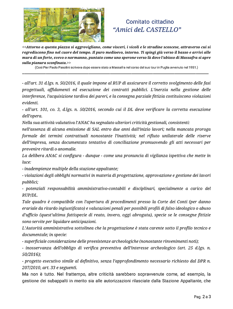 Il comunicato inviato alla stampa