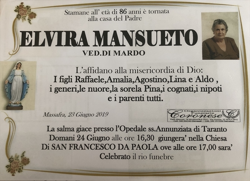 manifesto funebre