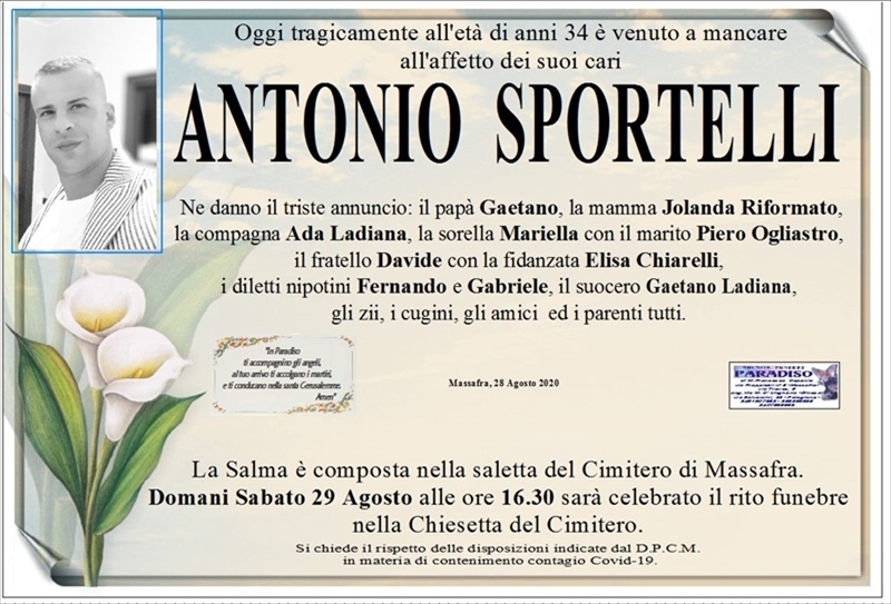 Anniversario di Antonio Sportelli